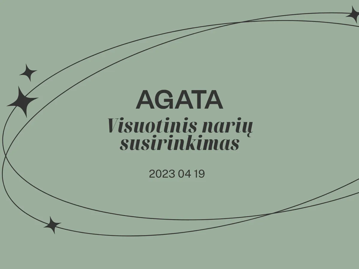 Šaukiamas AGATA Visuotinis narių susirinkimas ir auksiniai, platininiai apdovanojimai